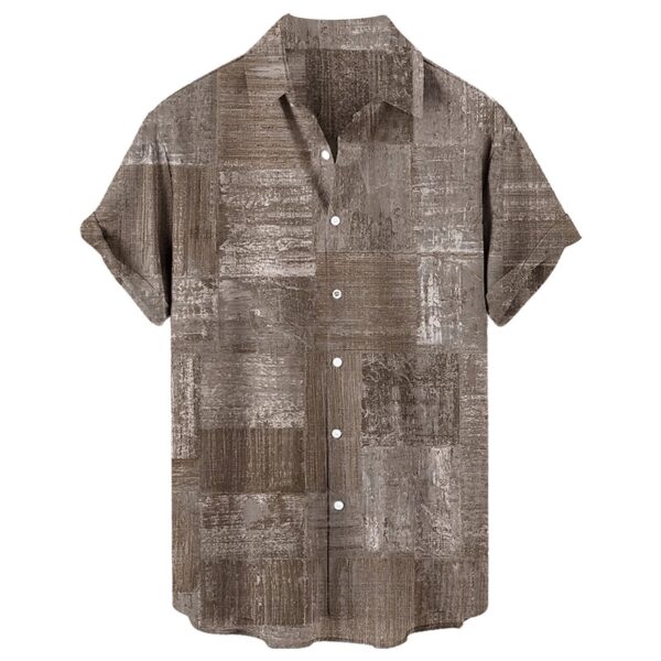 Men's Casual Fashion 3D Digital Printing Short Sleeve Shirt - Image 5