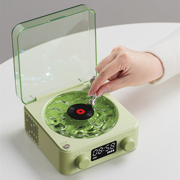 Retro Turntable Speaker Wireless Bluetooth-compatible 5.0 Vinyl Record Player Stereo Sound With White Noise RGB Projection Lamp Effect - Image 6