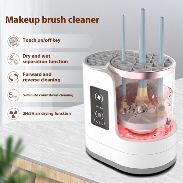 Electric Makeup Brush Cleaner Rechargeable Makeup Brushes Cleaning Tool Automatic Makeup Brush Cleaning Stand Device - Image 2